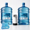 Dos envases de 20 litros con bomba USB