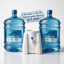 Dos envases de 20 litros con dispensador básico